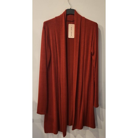 Gilet long tout doux