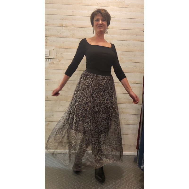 Jupe léopard tulle