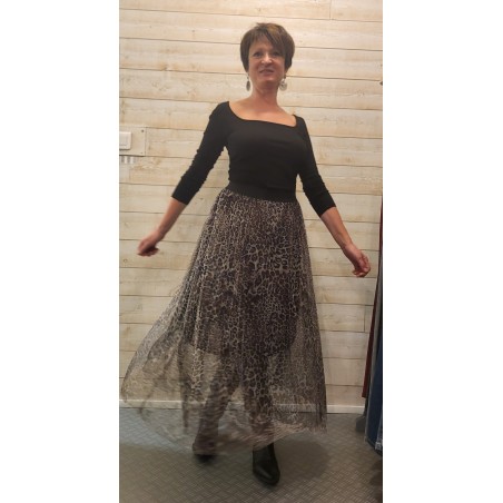 Jupe léopard tulle