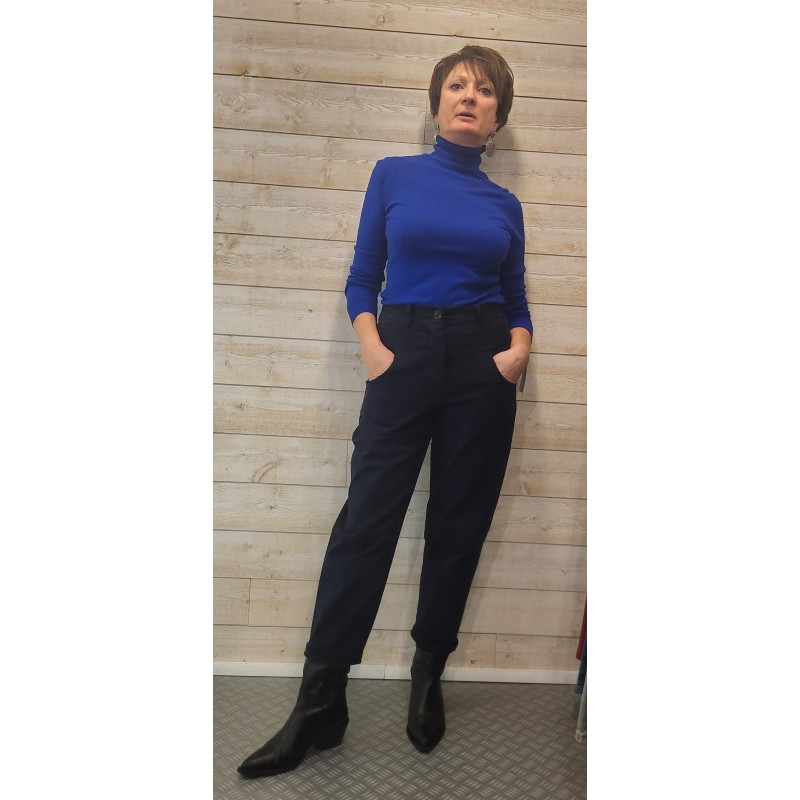 Pantalon coton marine