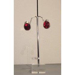 Boucle d'oreilles bordeaux