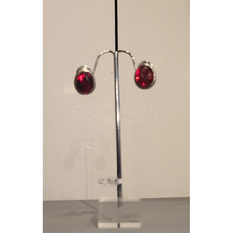 Boucle d'oreilles bordeaux